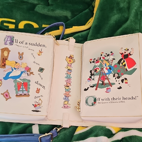 Disney Loungefly Alice In Wonderland Book Shaped Purse NWOT - Picture 3 of 8